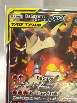 Pokemon Reshiram & Charizard GX SM201 TAG TEAM Promo Holo 270 HP Card - Image 2