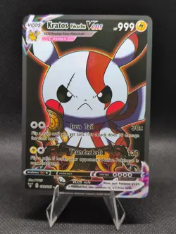 Kratos Pikachu Holo Poncho Cosplay Card Custom Shiny Detail FREE SHIPPING - Image 1