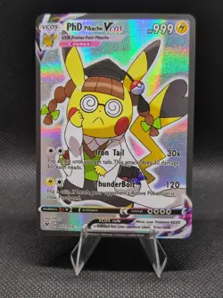PhD Pikachu Cosplay Pokemon Card Anime Holo GX TCG Rare FREE SHIPPING - Image 1