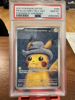 Pikachu with Grey Felt Hat 085 Sv: Scarlet & Violet Promo Cards Regular PSA 10 - Image 1