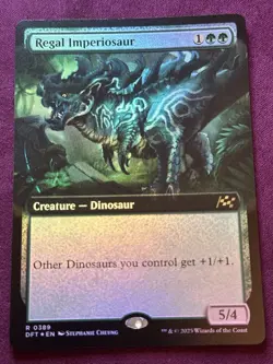 Regal Imperiosaur - Foil Extended Art DFT NM MTG - Image 4