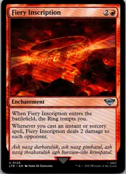 Fiery Inscription U The Lord of the Rings: Tales of Middle-earth 126 NM - Image 1