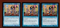 3x Tinker Uncommon Ex/HP Urza's Legacy Magic the Gathering MTG - Image 1