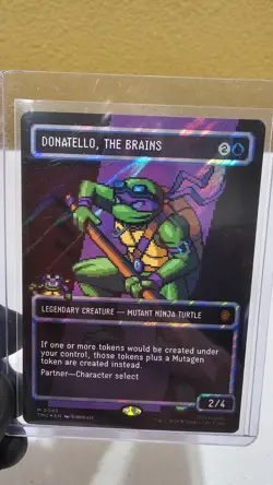 Donatello, the Brains 0085 Borderless SURGE FOIL TMNT X MTG - Image 1