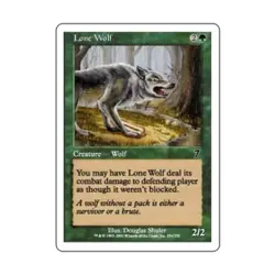 WOTC MtG 7th Ed Lone Wolf (C) (Foil) EX - Image 1