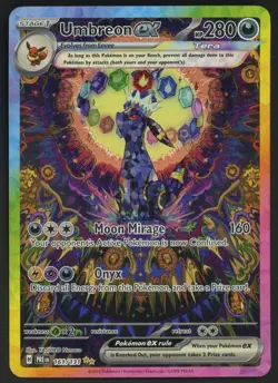 Pokemon Scarlet & Violet Prismatic Evolutions #161/131 Umbreon ex SIR Sunbreon - Image 1