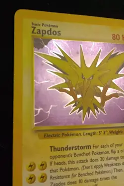 Pokemon TCG Fossil - Zapdos 15/62 - Unlimited Holo Rare - LP 1999 - Image 5