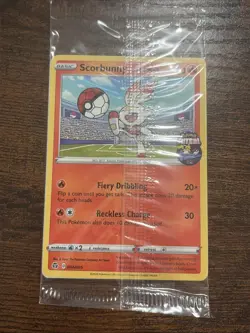 Scorbunny On The Ball 004/005 Exclusive Futsal Promo Pokemon Sealed US SELLER - Image 1
