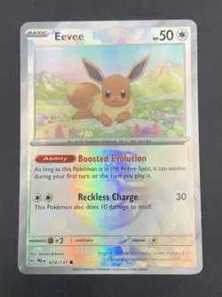 Pokemon TCG Eevee (Master Ball Pattern) 74/131 SV: Prismatic Evolutions LP - Image 1