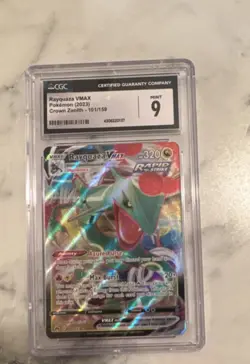 Rayquaza VMAX 101/159 Crown Zenith Ultra Rare Holo Rapid Strike CGC 9 Pokemon - Image 1
