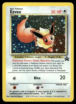 Eevee 11 Promo Wizards Black Star Promos Pokemon Holo Lightly Played - Image 1