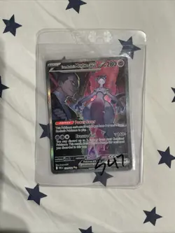 Team Rocket’s Mewtwo ex 231/182 SV10 Destined Rivals SIR Full Art Pokemon Card - Image 1