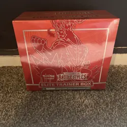 Sealed Pokemon TCG Sword and Shield Battle Styles Elite Trainer Box ETB Red 820650808357 - Image 1
