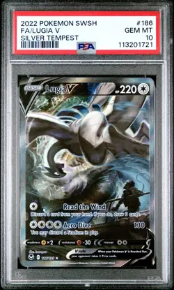 2022 Pokemon Lugia V (Alternate Full Art) - Silver Tempest - 186/195 - PSA 10 - Image 2