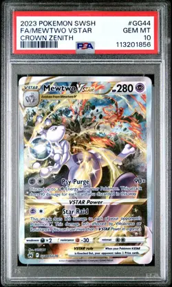 2023 Pokemon Mewtwo VSTAR - Crown Zenith: Galarian Gallery - GG44/GG70 - PSA - Image 2