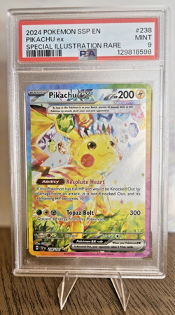 Pokemon Pikachu ex 238/191 Surging Sparks Special Illustration Rare PSA 9 - Image 1