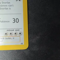 Pokemon Snorlax 49/53 Wotc Promo Basic Card 90 HP Craig Turvey 2002 English - Image 3