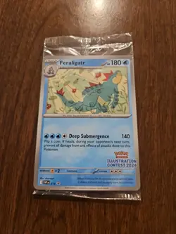 Pokemon TCG Illustration Contest 2024 Sealed Pack Feraligatr Pikachu Toxtricity - Image 1