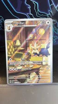 Pokemon TCG Herdier 155/086 Sv: White Flare Illustration Rare Holo NM - Image 2