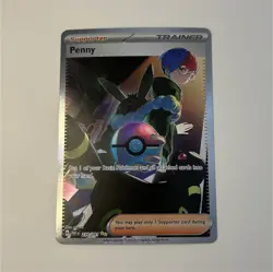 Pokemon Penny Trainer 239/091 SV: Paldean Fates Full Art Holo Rare - Image 1