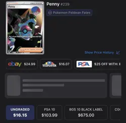 Pokemon Penny Trainer 239/091 SV: Paldean Fates Full Art Holo Rare - Image 3