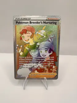 Pokemon Breeder's Nurturing (Secret) 195/189 Swsh03: Darkness Ablaze Holo - Image 1