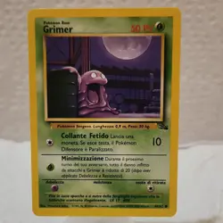 Pokemon Grimer Fossil 48/62 Common 50 HP Regular Basic (Italian) Unlimited - Image 1