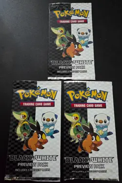 Lot of x3 - Pokemon TCG - Black & White Preview Booster Pack - Sealed and New - Image 1