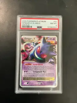 2009 Pokemon Platinum Arceus #97 Gengar Lv.X-Holo PSA 8 - Image 1