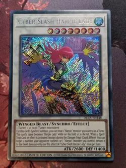 Cyber Slash Harpie Lady DLCS-EN148 Secret Rare Limited Edition YuGiOh TCG - VLP - Image 1