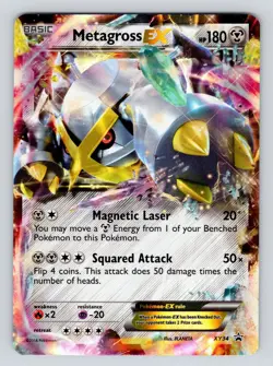 LP! Shiny Metagross EX 2014 Pokemon XY34 Black Star Promo Pokemon Card - Image 1