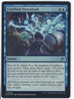 Cerebral Download | FOIL | MTG | NM | 0048 | Uncommon | EOE - Edge of Eternities - Image 1