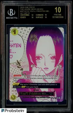 2026 One Piece Azure Sea's Seven OP14118 You'll Frighten Me.. BGS 10 BLACK LABEL - Image 1