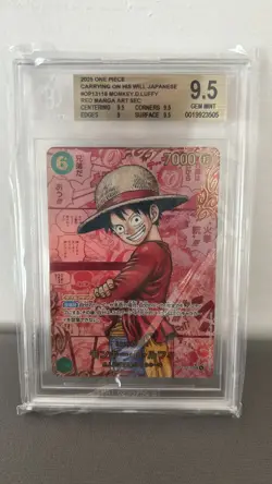 One Piece TCG - OP13-118 Monkey D. Luffy SEC Red Manga Art - Japanisch - BGS 9.5 - Image 1