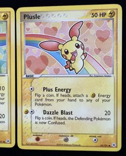 Plusle and Minun Hidden Legends 67/101 69/101 Pokemon Card Connected Art - LP - Image 5