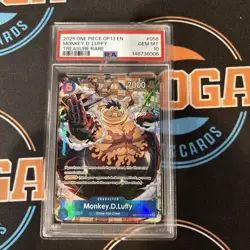 2025 One Piece OP13 EN Monkey D. Luffy Treasure PSA 10 - Image 1