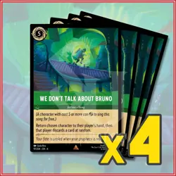 Disney Lorcana TCG: WE DON'T TALK ABOUT BRUNO x4 Ursula's Return Rare - Image 1