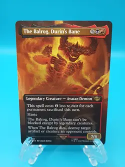 MTG The Balrog, Durin's Bane Borderless #405 The Lord of the Rings (R) Non-foil - Image 1