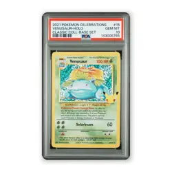 Venusaur-Holo Pokemon Celebrations Classic Collection 2021 #15 PSA 10 - Image 1