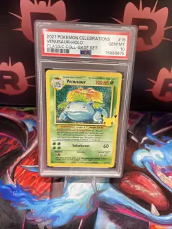 2021 POKEMON CELEBRATIONS CLASSIC COLLECTION #15 VENUSAUR-HOLO PSA 10 - Image 1