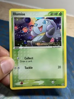 Illumise 32/106 Ex Emerald Reverse Holo Foil Stamped Pokemon Card MP LP - Image 3