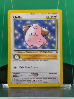 Cleffa 31 Black Star Promo February 2001 English Pokemon League Card WoTC - Image 1