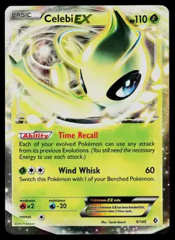 Pokemon Card - Celebi EX Boundaries Crossed 9/149 Ultra Rare Holo - Image 1