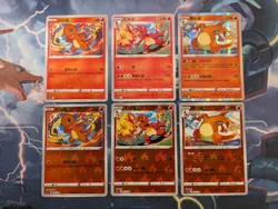 US seller - S-Chinese exclusive Pokemon 6 card set Charmander, Charizard - Image 1