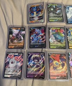 Pokemon Card Lot 16x Ultra Rare – 14 V + 2 VSTAR | Lucario, Mew, Palkia NM - Image 2