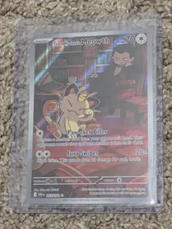 Pokemon TCG Team Rockets Meowth Card 203/182 Destined Rivals Set - Image 2