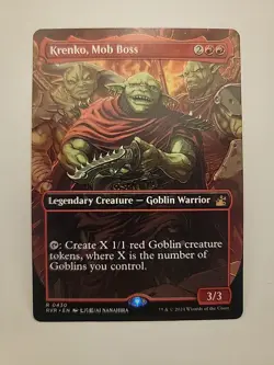 Krenko, Mob Boss 430 Anime Borderless MtG Ravnica Remastered Regular - Image 1