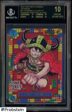 2025 One Piece Promos JPN P110 Monkey D. Luffy Premium Card BGS 10 BLACK LABEL - Image 1