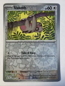 SV08: Surging Sparks Slakoth #145/191 Reverse Holo Pokemon Card - Image 1