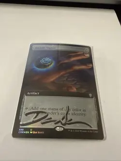 Shadow Signed By Artist - Commander Legends - Extended Foil - Arcane Signet - NM - Image 2